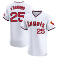 MATTH LA.Angels #25 Travis d'Arnaud Player White T-shirt Home Limited Elite Stitched Jerseys