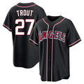MATTH LA.Angels #27 Mike Trout Player Black Fashion Out Home Game Stitched Jerseys