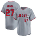 MATTH LA.Angels #27 Mike Trout Player Gray Home Limited Stitched Jerseys
