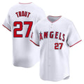 MATTH LA.Angels #27 Mike Trout Player White Limited Home Stitched Jerseys