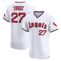 MATTH LA.Angels #27 Mike Trout Player White T-shirt Home Limited Elite Stitched Jerseys