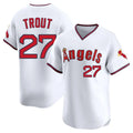 MATTH LA.Angels #27 Mike Trout Player White T-shirt Home Limited Stitched Jerseys