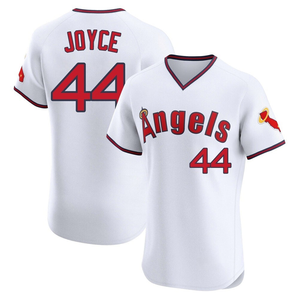 MATTH LA.Angels #44 Ben Joyce Player White T-shirt Home Limited Elite Stitched Jerseys