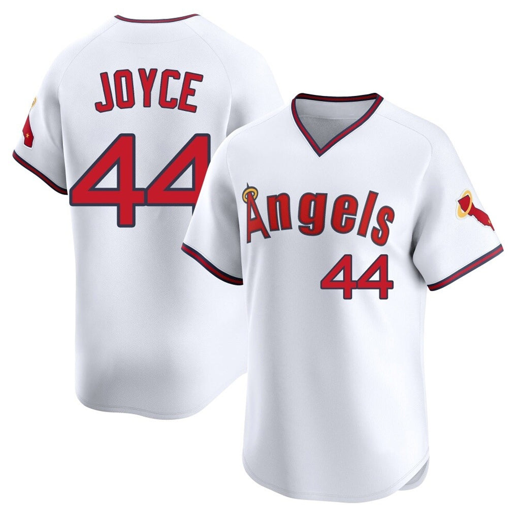MATTH LA.Angels #44 Ben Joyce Player White T-shirt Home Limited Stitched Jerseys