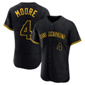 MATTH LA.Angels #4 Christian Moore Player Black Snake Skin City Limited Elite Home Stitched Jerseys