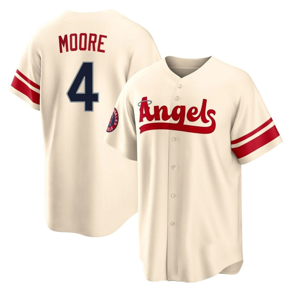 MATTH LA.Angels #4 Christian Moore Player Cream City Connect Home Stitched Jerseys