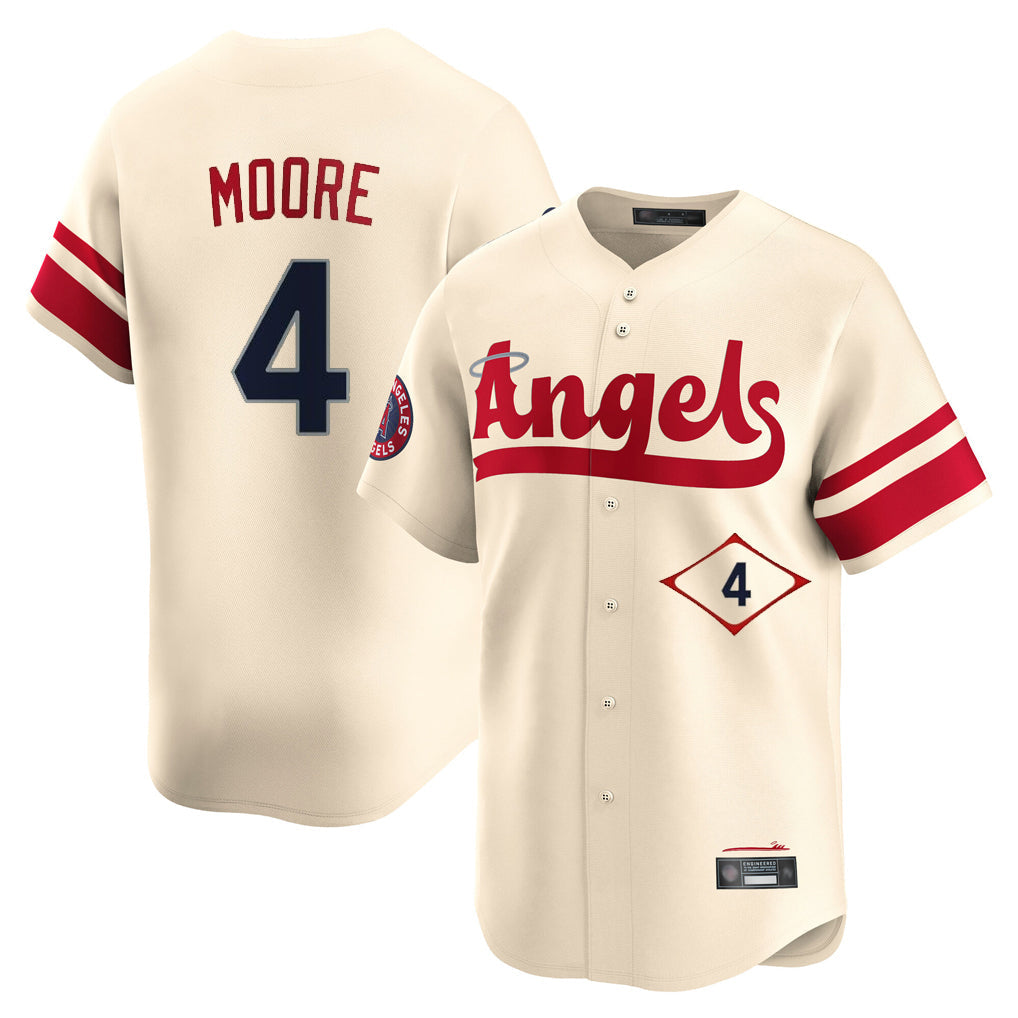 MATTH LA.Angels #4 Christian Moore Player Cream City Connect Limited Home Stitched Jerseys