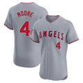 MATTH LA.Angels #4 Christian Moore Player Gray Home Limited Elite Stitched Jerseys