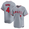 MATTH LA.Angels #4 Christian Moore Player Gray Home Limited Stitched Jerseys