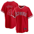 MATTH LA.Angels #4 Christian Moore Player Red Home Game Stitched Jerseys