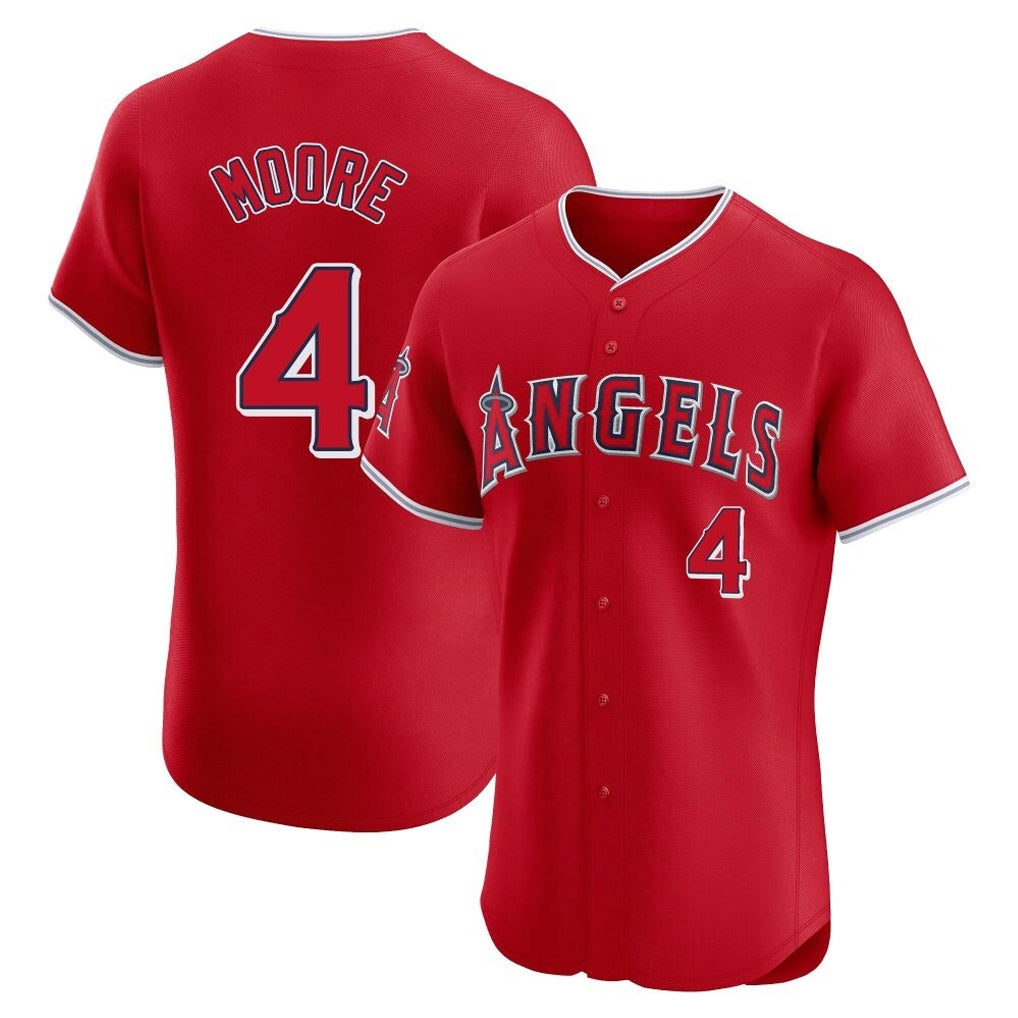 MATTH LA.Angels #4 Christian Moore Player Red Home Limited Elite Stitched Jerseys