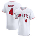 MATTH LA.Angels #4 Christian Moore Player White Limited Elite Stitched Home Jerseys