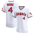 MATTH LA.Angels #4 Christian Moore Player White T-shirt Home Limited Stitched Jerseys