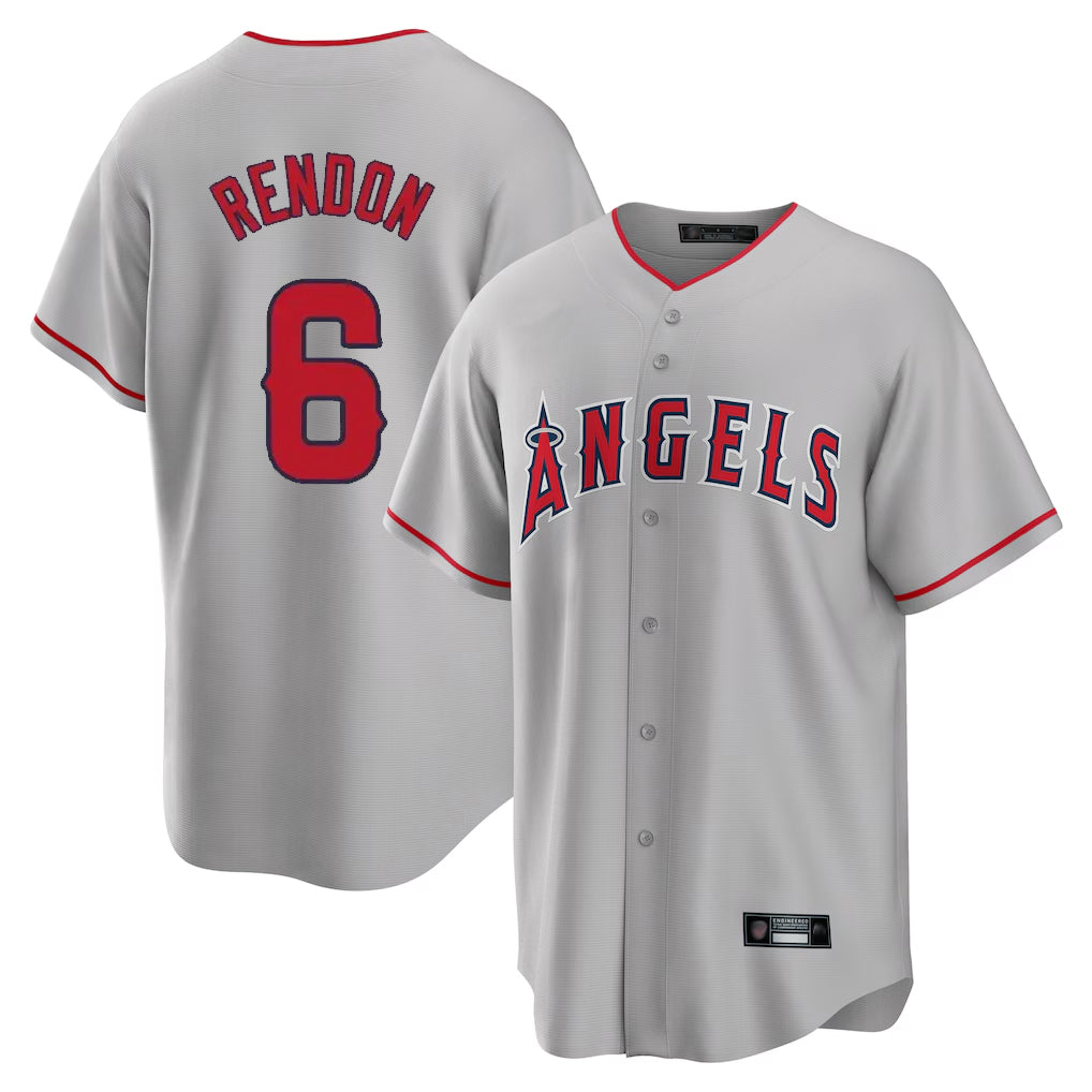 MATTH LA.Angels #6 Anthony Rendon Player Gray Home Game Stitched Jerseys