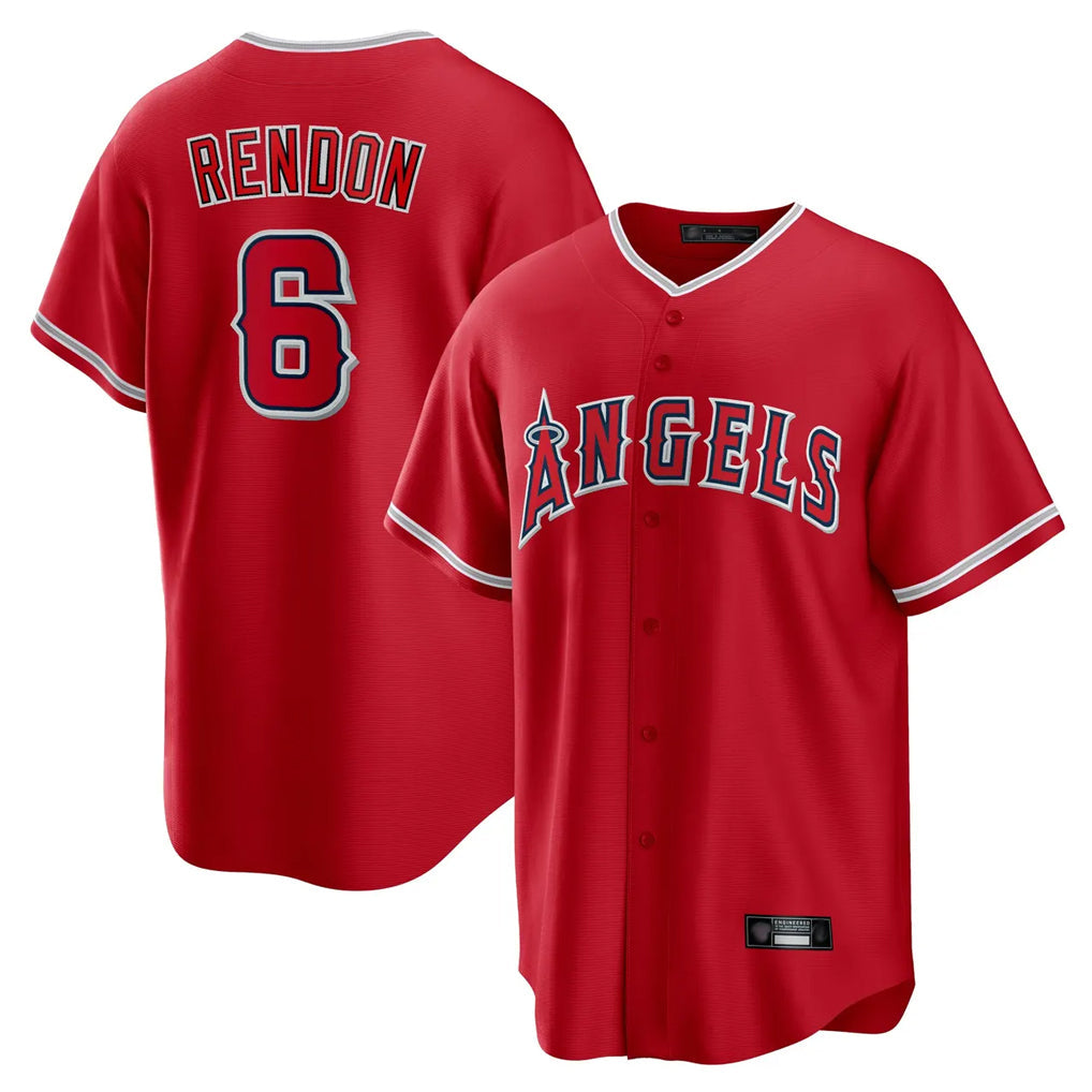 MATTH LA.Angels #6 Anthony Rendon Player Red Home Game Stitched Jerseys