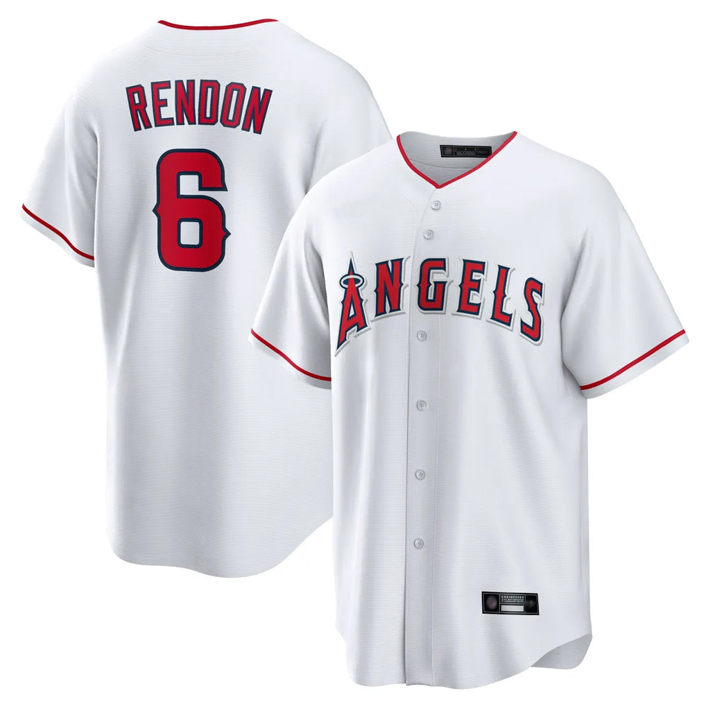 MATTH LA.Angels #6 Anthony Rendon Player White Home Game Stitched Jerseys
