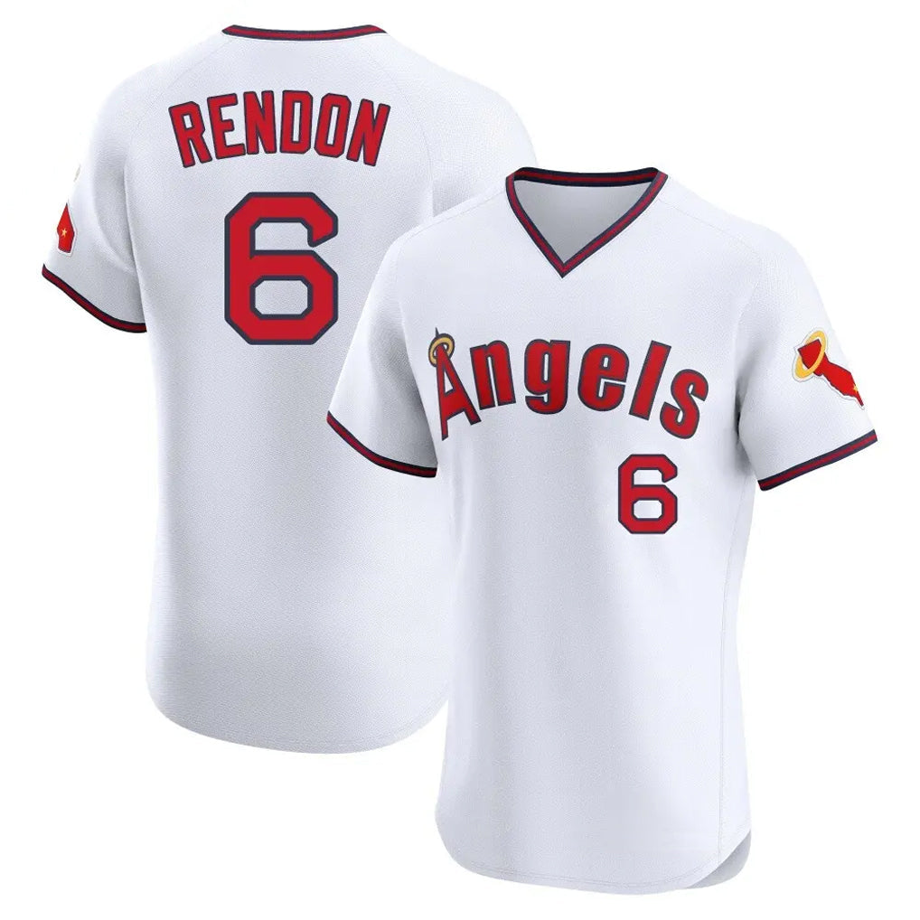 MATTH LA.Angels #6 Anthony Rendon Player White T-shirt Home Limited Elite Stitched Jerseys