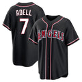 MATTH LA.Angels #7 Jo Adell Player Black Fashion Out Home Game Stitched Jerseys