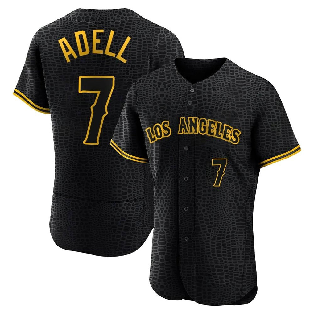 MATTH LA.Angels #7 Jo Adell Player Black Snake Skin City Limited Elite Home Stitched Jerseys