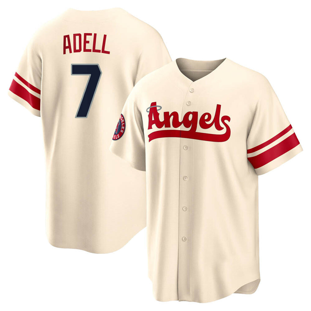 MATTH LA.Angels #7 Jo Adell Player Cream City Connect Home Stitched Jerseys