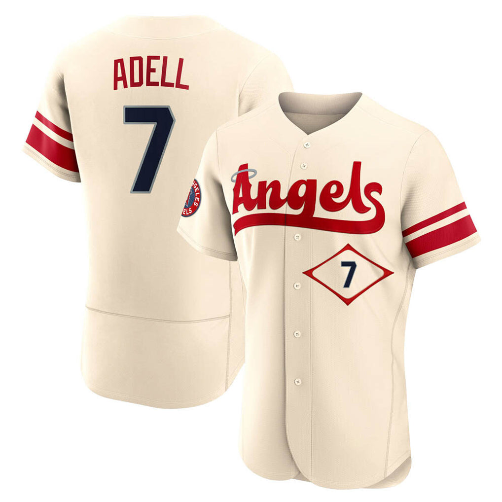 MATTH LA.Angels #7 Jo Adell Player Cream City Connect Limited ELite Home Stitched Jerseys