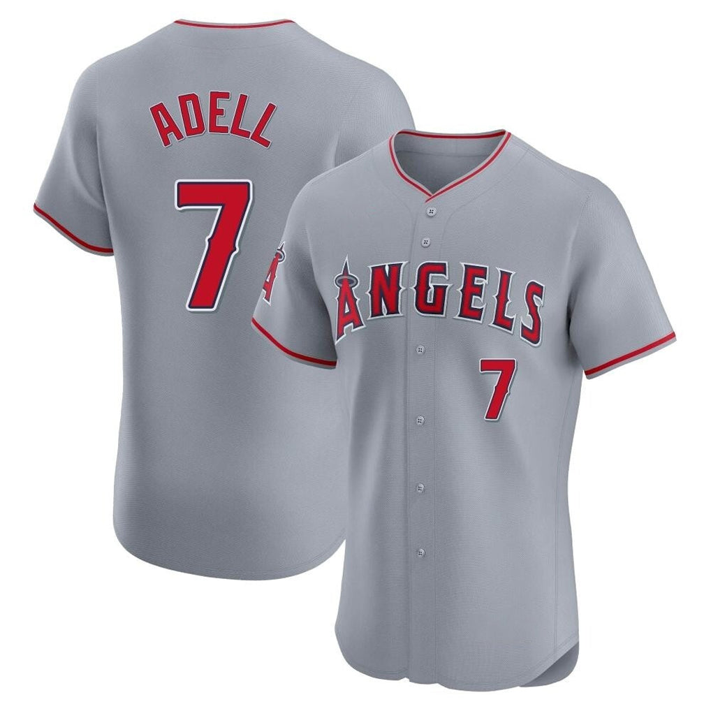 MATTH LA.Angels #7 Jo Adell Player Gray Home Limited Elite Stitched Jerseys