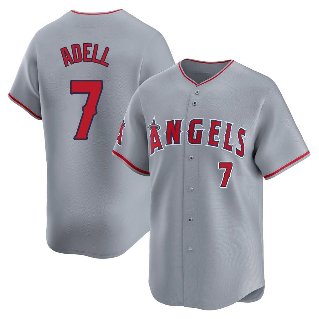 MATTH LA.Angels #7 Jo Adell Player Gray Home Limited Stitched Jerseys