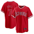 MATTH LA.Angels #7 Jo Adell Player Red Home Game Stitched Jerseys
