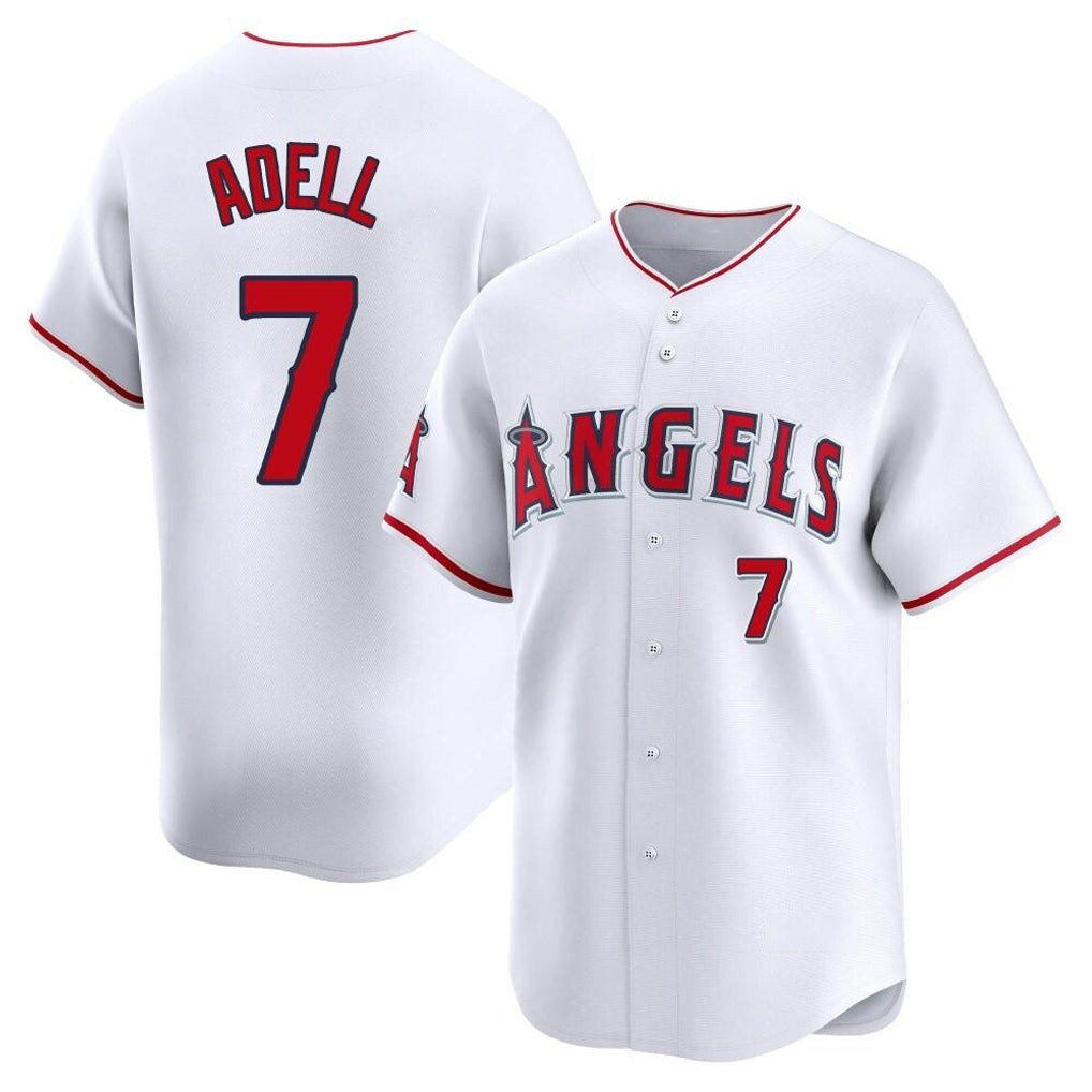MATTH LA.Angels #7 Jo Adell Player White Limited Home Stitched Jerseys