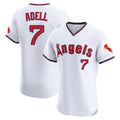 MATTH LA.Angels #7 Jo Adell Player White T-shirt Home Limited Elite Stitched Jerseys