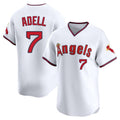MATTH LA.Angels #7 Jo Adell Player White T-shirt Home Limited Stitched Jerseys
