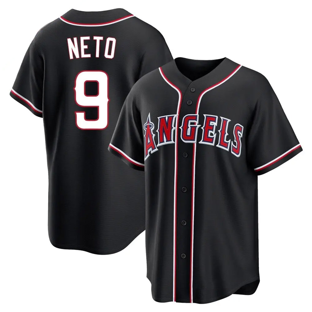 MATTH LA.Angels #9 Zach Neto Player Black Fashion Out Home Game Stitched Jerseys