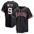MATTH LA.Angels #9 Zach Neto Player Black Fashion Out Home Game Stitched Jerseys
