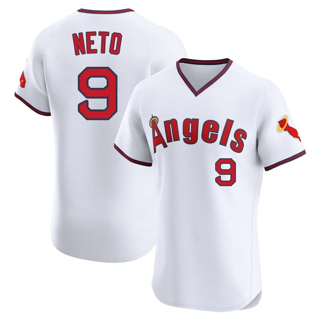 MATTH LA.Angels #9 Zach Neto Player White T-shirt Home Limited Elite Stitched Jerseys