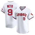 MATTH LA.Angels #9 Zach Neto Player White T-shirt Home Limited Stitched Jerseys