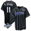 MATTH LA.Dodgers #11 Roki Sasaki Player Black World Series Carbon Limited Home Stitched Jerseys