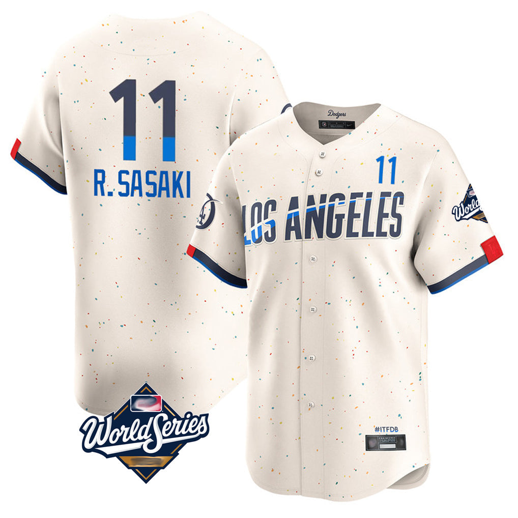 MATTH LA.Dodgers #11 Roki Sasaki Player Cream World Series City Connect Limited Home Stitched Jerseys