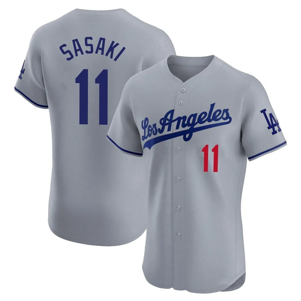 MATTH LA.Dodgers #11 Roki Sasaki Player Gray Limited Elite Home Stitched Jerseys