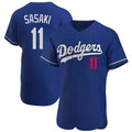 MATTH LA.Dodgers #11 Roki Sasaki Player Royal Limited Elite Home Stitched Jerseys