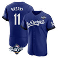 MATTH LA.Dodgers #11 Roki Sasaki Player Royal World Series City Connect Elite Home Stitched Jerseys
