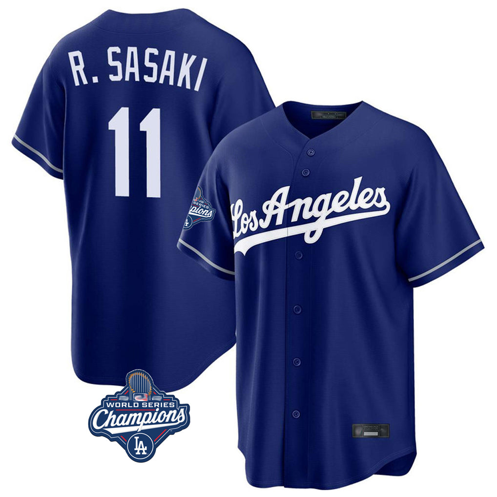 MATTH LA.Dodgers #11 Roki Sasaki Player Royal World Series Meet Game Stitched Jerseys