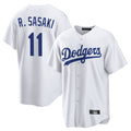 MATTH LA.Dodgers #11 Roki Sasaki Player White Game Home Stitched Jerseys