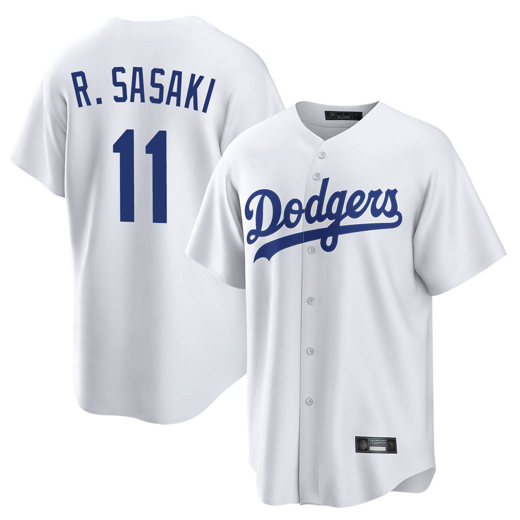 MATTH LA.Dodgers #11 Roki Sasaki Player White Game Home Stitched Jerseys