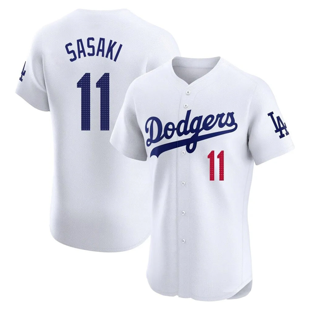 MATTH LA.Dodgers #11 Roki Sasaki Player White Limited Elite Home Stitched Jerseys