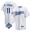 MATTH LA.Dodgers #11 Roki Sasaki Player White World Series Meet Game Home Stitched Jerseys
