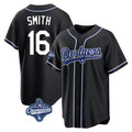 MATTH LA.Dodgers #16 Will Smith Player Black World Series Meet Carbon Limited Home Stitched Jerseys