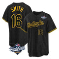 MATTH LA.Dodgers #16 Will Smith Player Black World Series Snake Skin City Game Home Stitched Jerseys