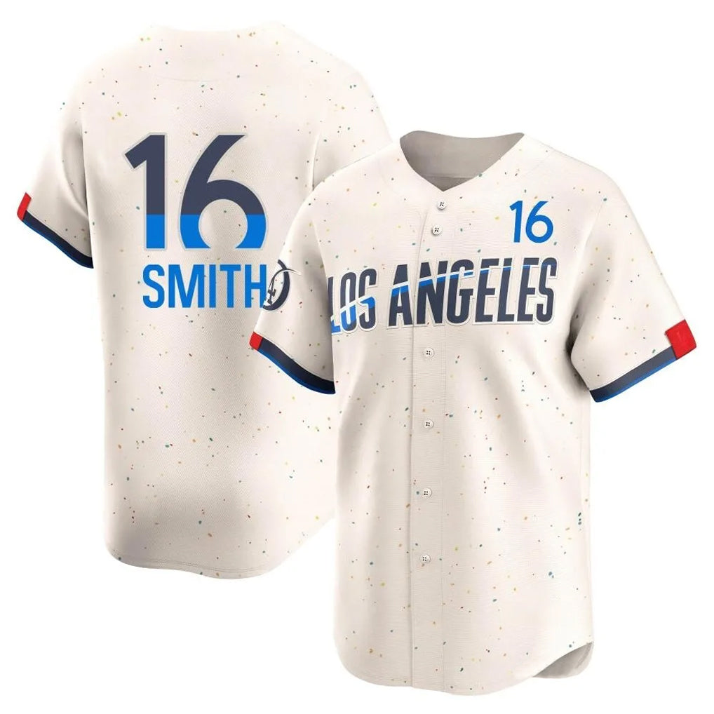 MATTH LA.Dodgers #16 Will Smith Player Cream City Connect Limited Home Stitched Jerseys