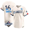MATTH LA.Dodgers #16 Will Smith Player Cream World Series City Connect Limited Home Stitched Jerseys