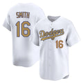 MATTH LA.Dodgers #16 Will Smith Player Gold Collection Limited Home Stitched Jerseys